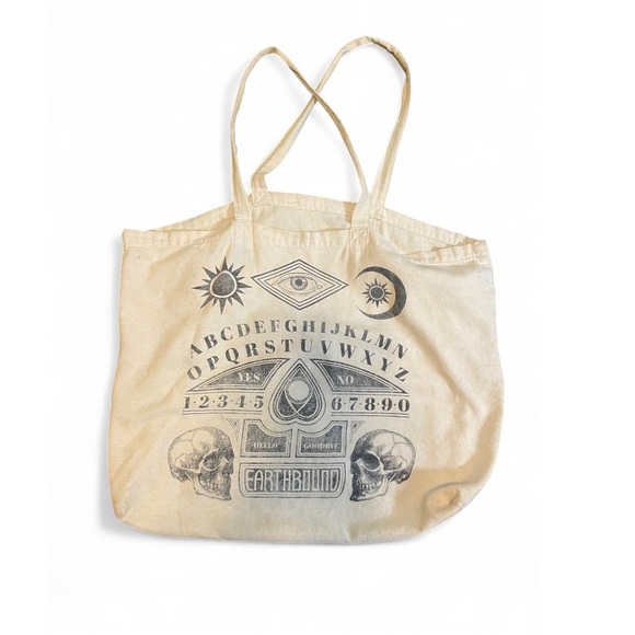 Ouija board Canvas Tote Bag •Earthbound• Vntg - Picture 2 of 2
